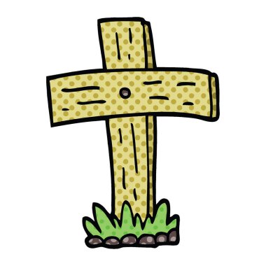 çizgi roman tarzı çizgi film mezarlık çapraz