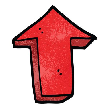 çizgi film doodle ok işaret yönünü