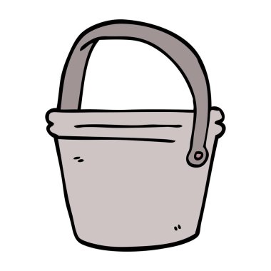 çizgi film doodle kova, vektör çizim