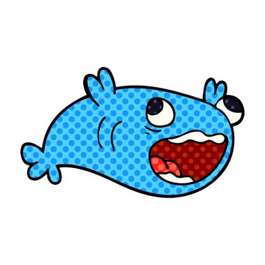 çizgi film doodle bir balık