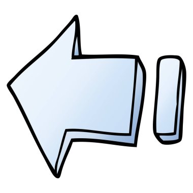 çizgi film doodle işaret eden ok