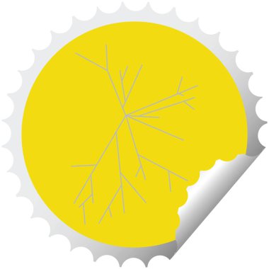 kırık ekran grafik vektör çizim etiket damga yuvarlak