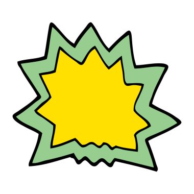 çizgi film doodle patlama, vektör çizim