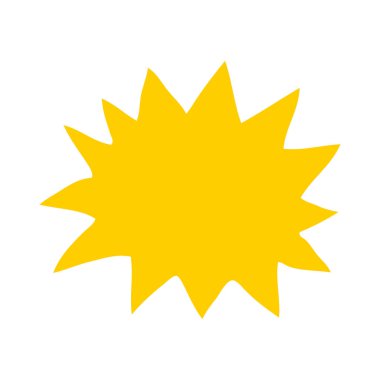 düz renk basit patlama simgesinin resmi