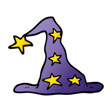 çizgi film doodle Sihirbazı şapka