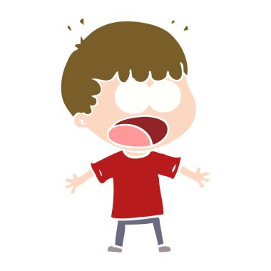 düz renk tarzı şok adam çizgi film