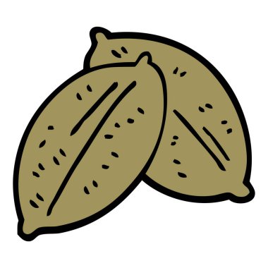 çizgi film doodle yaprak, vektör çizim