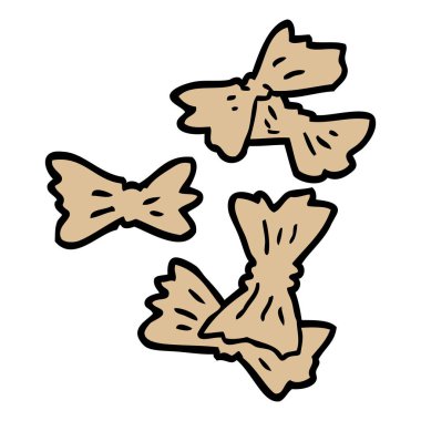 çizgi film doodle makarna şekilleri