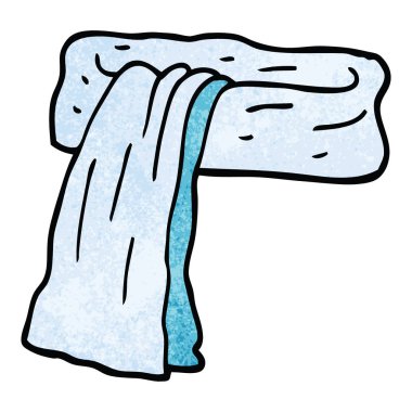 çizgi film doodle eşarp, vektör çizim