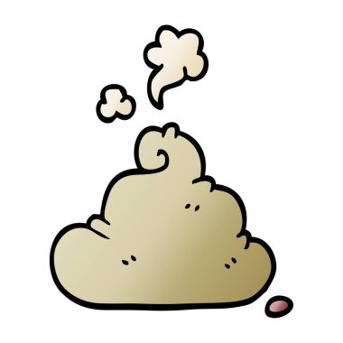 çizgi film doodle kaka, vektör çizim