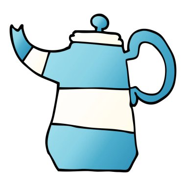 çizgi film doodle cezve