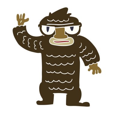 çizgi film doodle büyük yeti