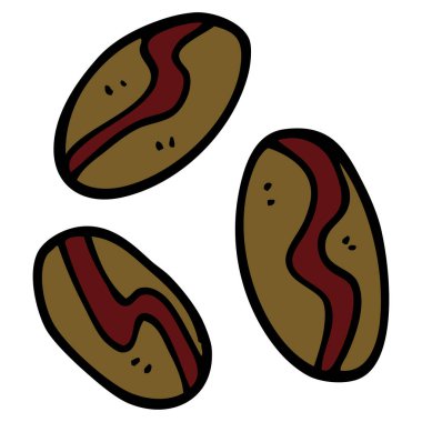 çizgi film doodle kahve fasulye