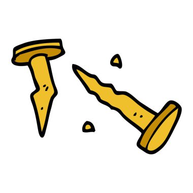 çizgi film doodle çivi, vektör çizim