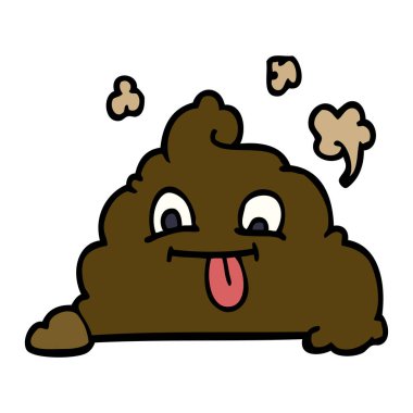 çizgi film doodle kaka, vektör çizim