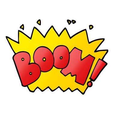 vektör degrade illüstrasyon karikatür kelime boom