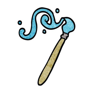 çizgi film doodle boya fırçası