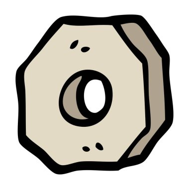 elle çizilmiş doodle tarzı çizgi film vida somun