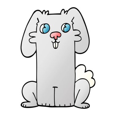 çizgi film doodle sevimli tavşan