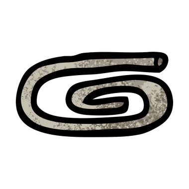 Grunge dokulu illüstrasyon karikatür ataş