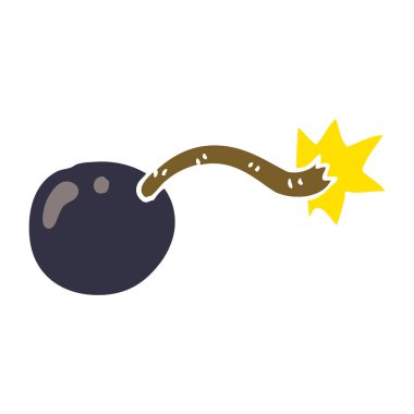 yuvarlak çizgi film bomba doodle