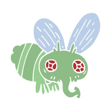 bir sineğin karikatür doodle