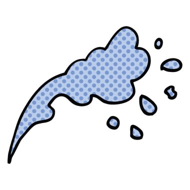 çizgi roman tarzı çizgi film su sıçrama