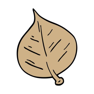 çizgi film doodle yaprak, vektör çizim