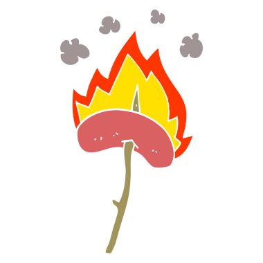 Sosisli sandviç çizgi film doodle