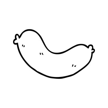 çizim karikatür çiğ sosis