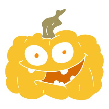 çizgi film doodle beyaz arka plan üzerinde izole kabak