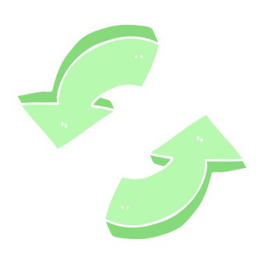 okları geri dönüşüm düz renk illüstrasyon