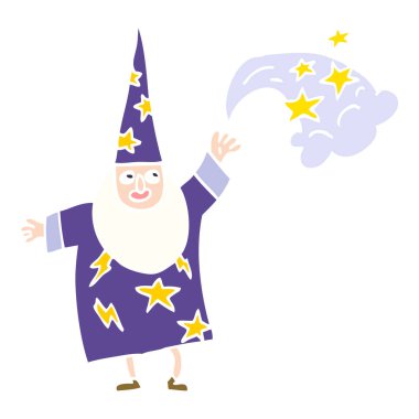 çizgi film doodle Sihirbazı döküm büyü