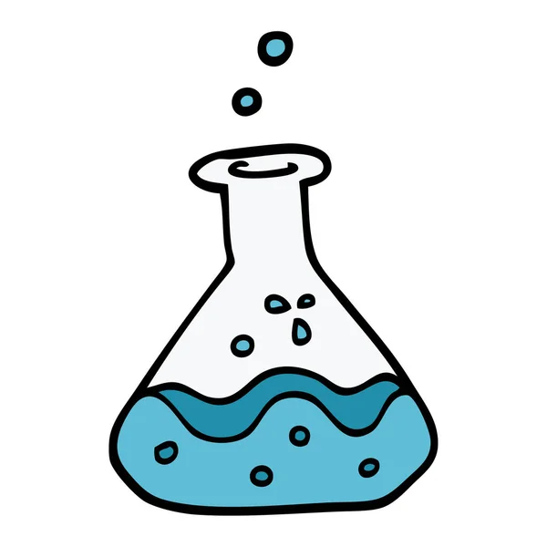 Cartoon Doodle Chemische Flessen — Stockvector