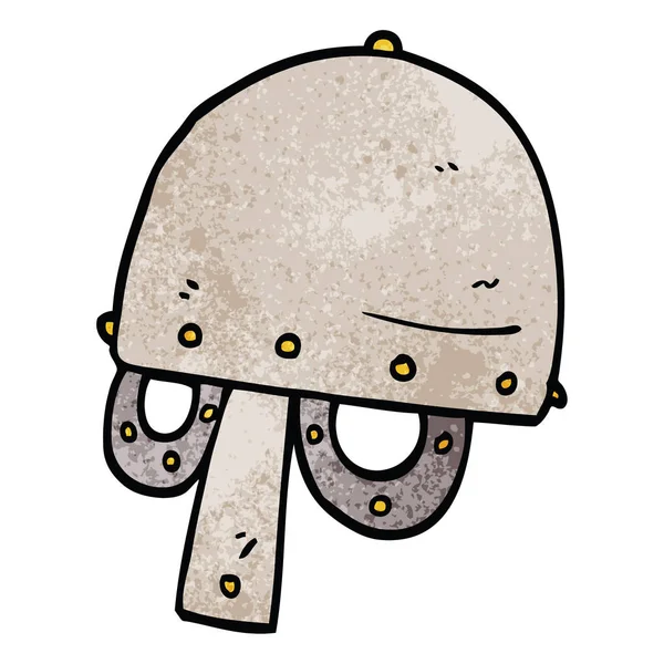 Cartoon Doodle Viking Helmet — Stock Vector