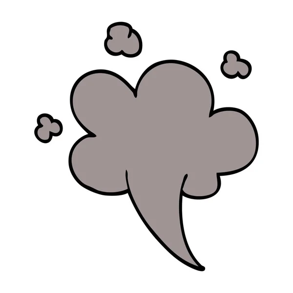 Fumetto Doodle Whooshing Nube — Vettoriale Stock