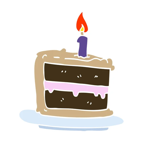 Rajzfilm Doodle Születésnapi Torta — Stock Vector