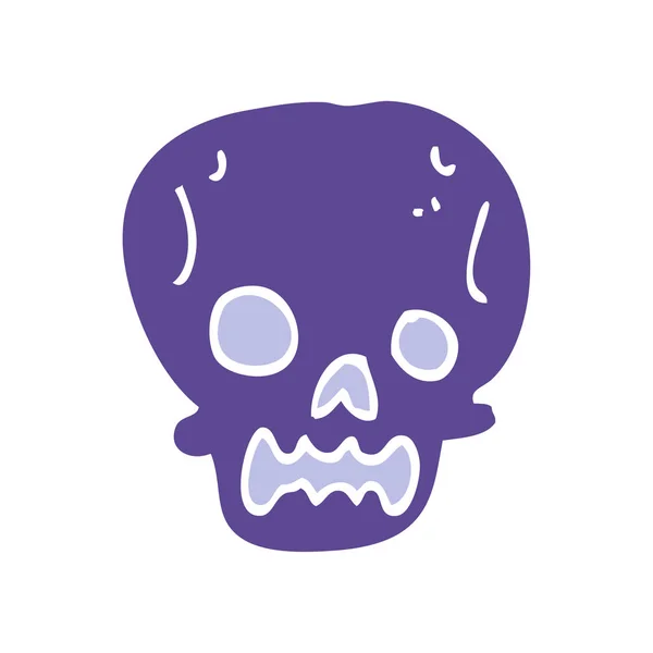 Cartoon Doodle Halloween Totenkopf — Stockvektor