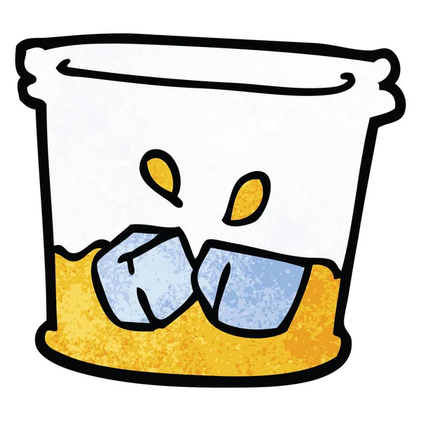 Cartoon Doodle Drankje Het Glas Tuimelaar — Stockvector