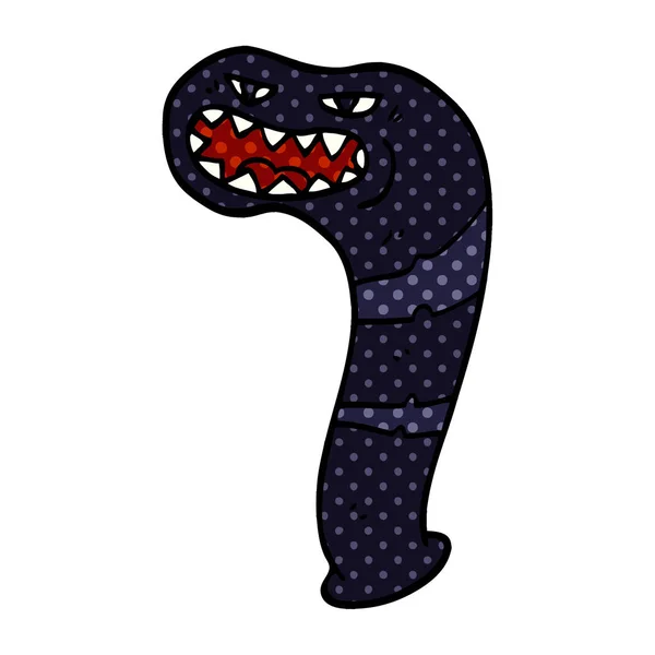 Cartoon Doodle Monster Leech — Stock vektor