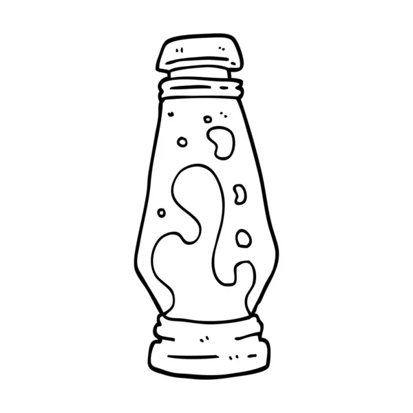 黒と白の漫画溶岩ランプ — ストックベクタ