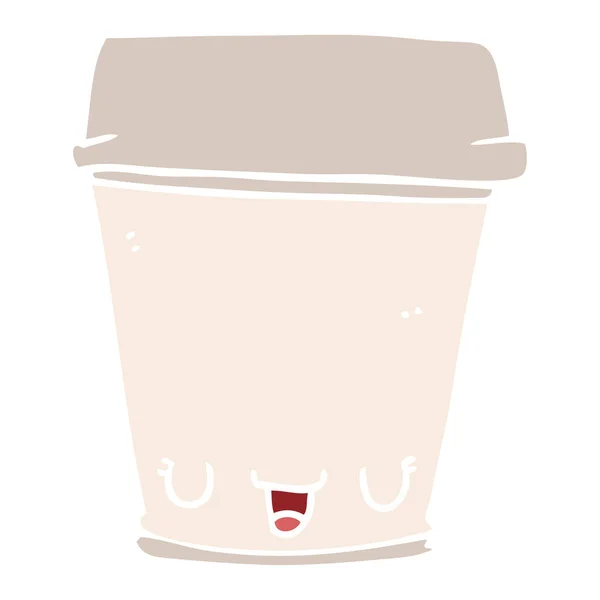 纯色风格动画片咖啡杯 — 图库矢量图片