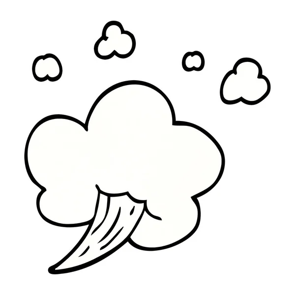动画片涂鸦阵风的空气 — 图库矢量图片