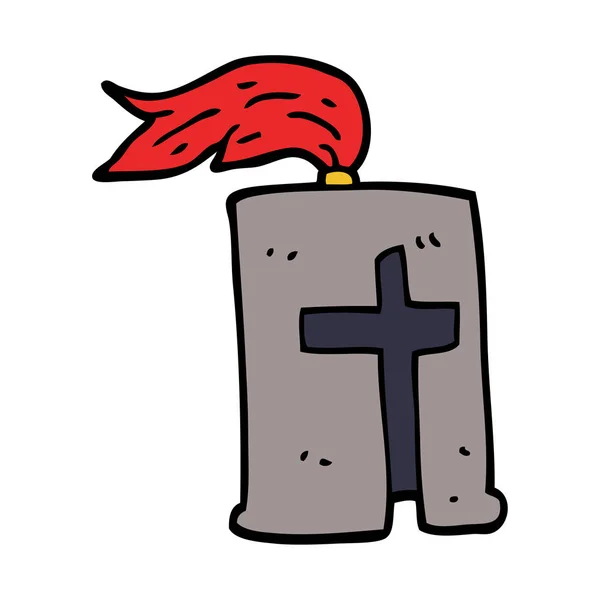 Cartoon Doodle Knights Hjälm — Stock vektor