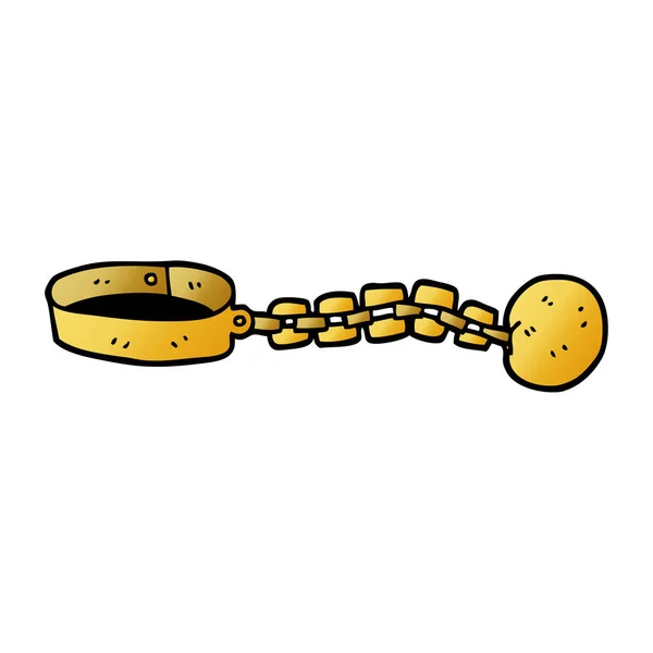 Cartoon Doodle Ball Chain — Stock Vector