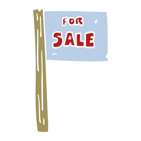 Cartoon Doodle Sale Sign — Stock Vector