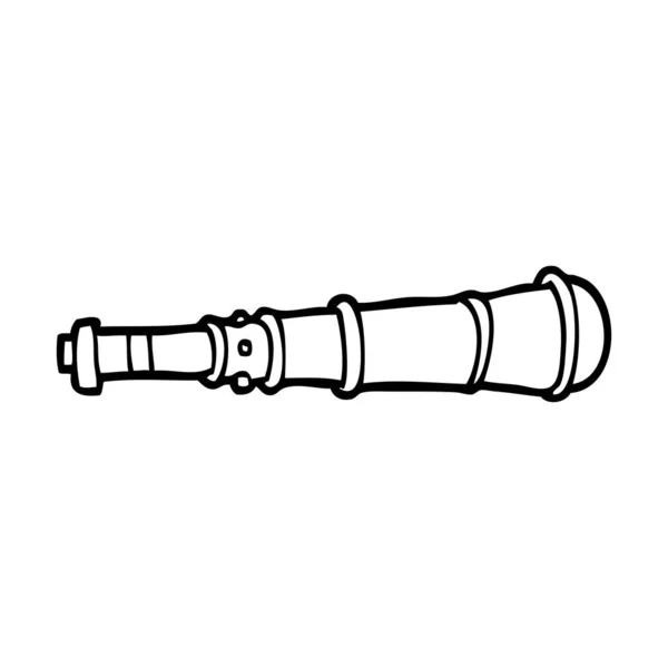 Γραμμικό Σχέδιο Καρτούν Τηλεσκόπιο — Διανυσματικό Αρχείο