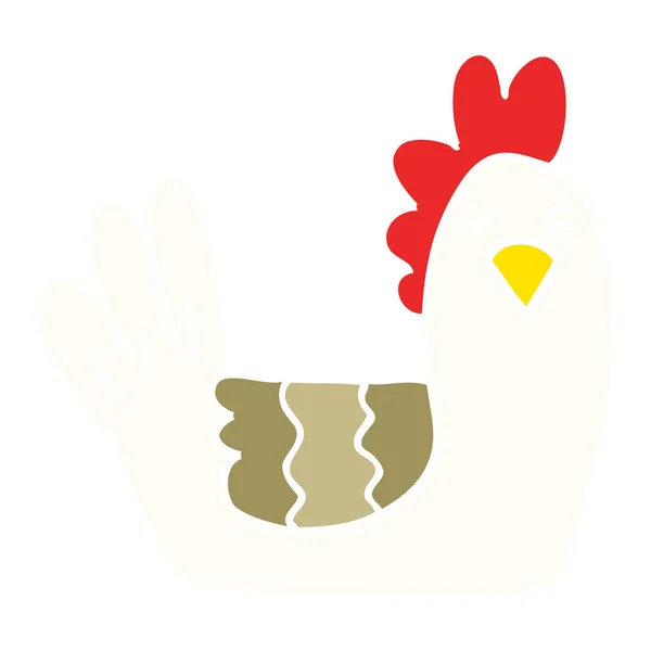 Illustrazione Colori Piatto Fumetto Gallina Arrosto — Vettoriale Stock