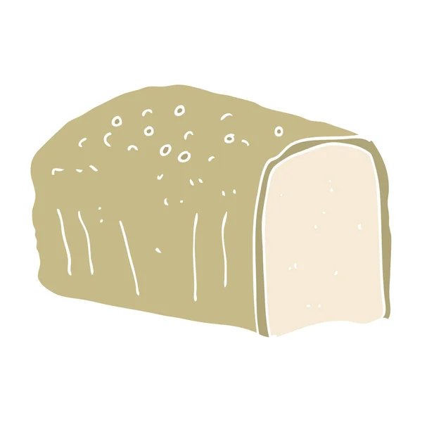 Illustrazione Colori Piatta Del Pane — Vettoriale Stock