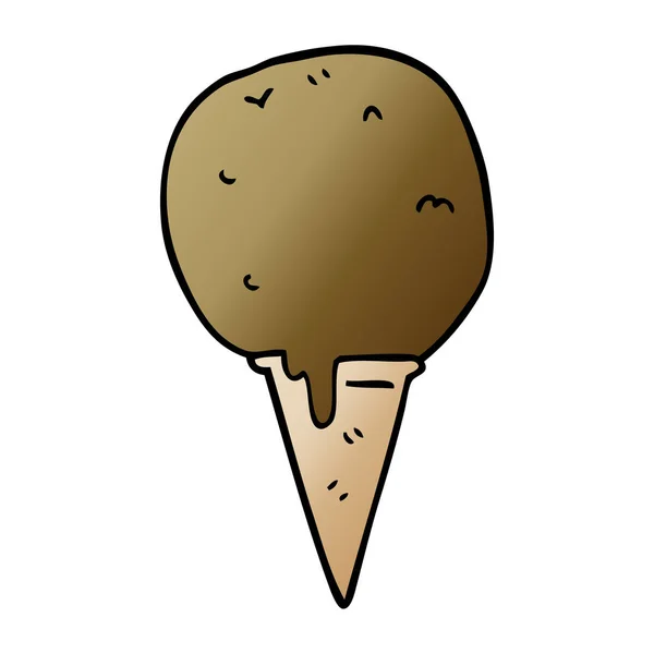 Cartoon Doodle Ice Cream Cone — Stock Vector